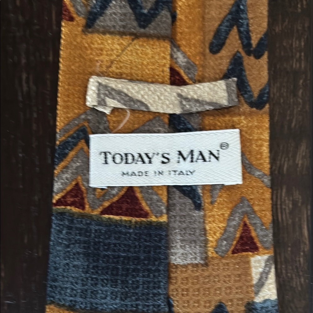 Geometric Patterned Tie - Multicolor - Picture 2 of 3